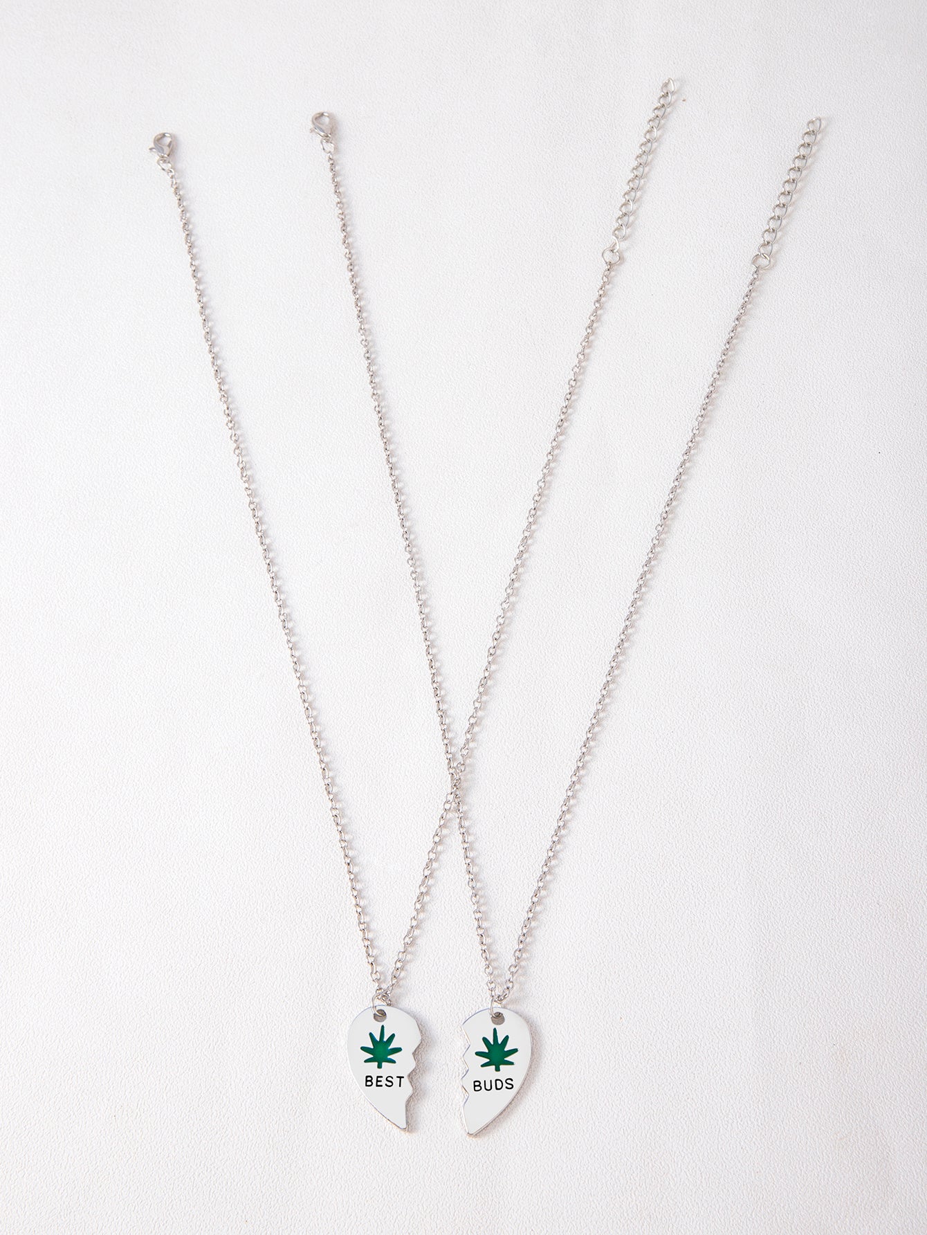 Leaves Best Friend Heart Pendant Necklace